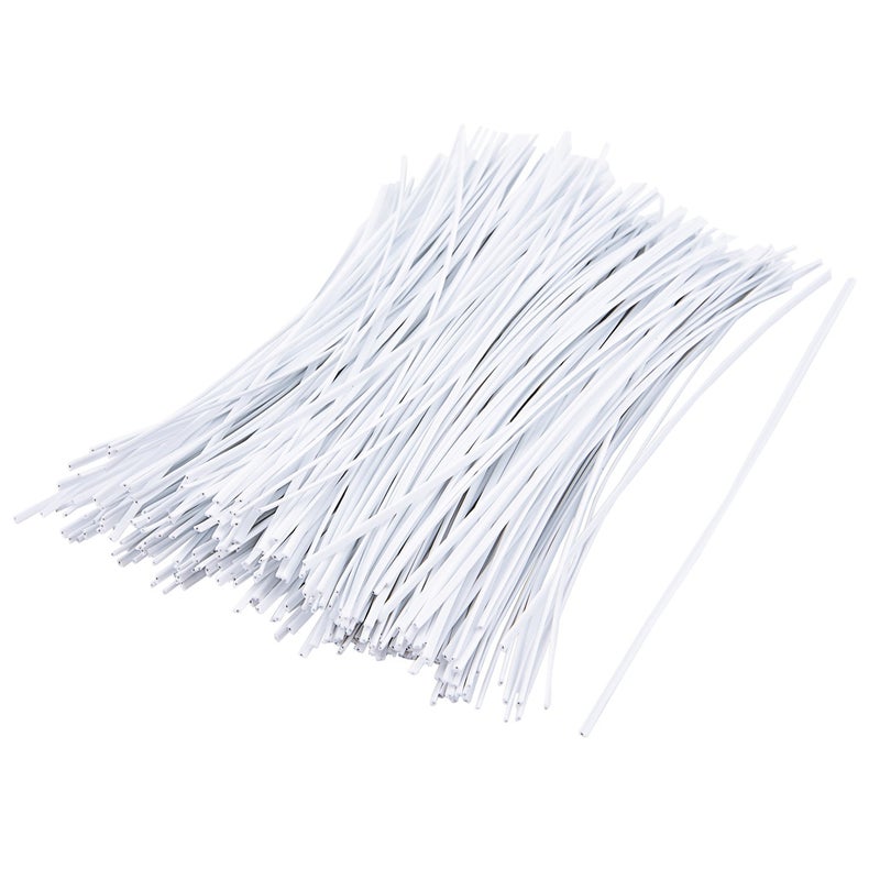 Sunmns 250 Piece Twist Cable Cord Wire Ties Reusable Fastening (6 Inch, White) - Image 1